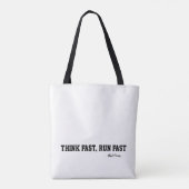 Tote Bag Sport Penser Fast Run Football Motivation (Dos)