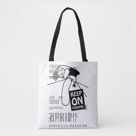 Tote Bag Sport sportif continuer à pousser (Devant)