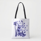 Tote Bag Spread The Love Dandelions and Dragonflies (Devant)