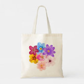 Tote Bag Spring Harmony - Mixed Watercolor Flower Bouquet (Dos)