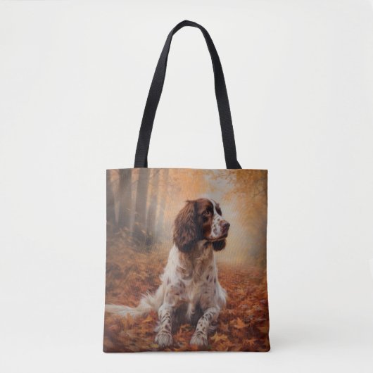 Tote Bag Springer Spaniel à l'automne Feuilles automne Insp (Devant)