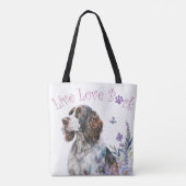 Tote Bag Springer Spaniel Chien Maman Floral (Dos)
