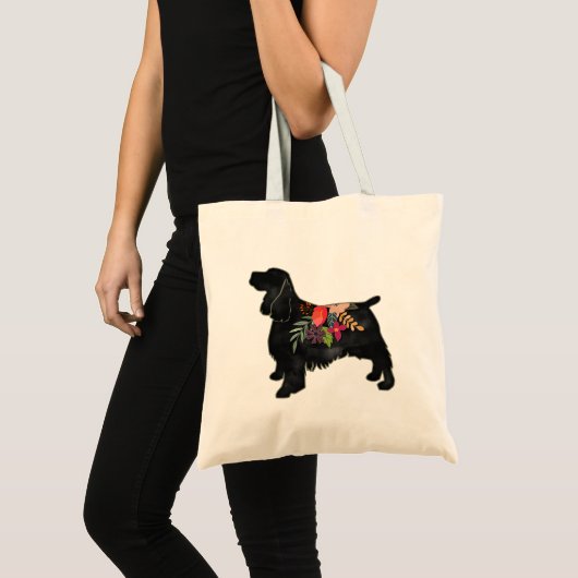 Tote Bag Springer Spaniel Chien race Bohème Floral (Devant (produit))