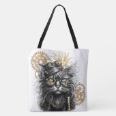 Tote Bag Spunky Paws Le Chat Steampunk Funky (Dos)