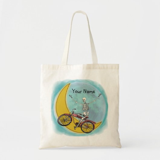 Tote Bag Squelette à vélo (Devant)