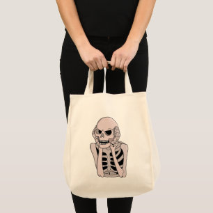 Tote Bag Squelette Anxieux Esquisse
