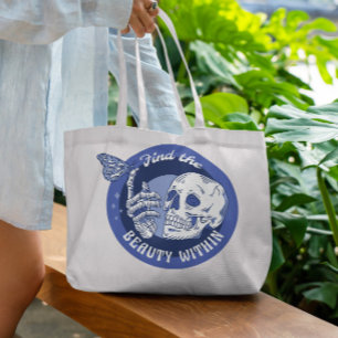 Tote Bag Squelette avec papillon
