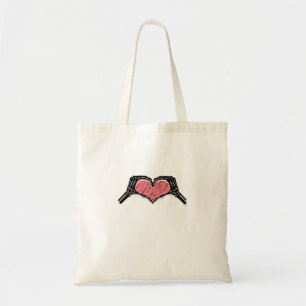 Tote Bag Squelette Coeur main signe Valentines Jour Classiq