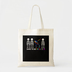 Tote Bag Squelette Dabbing Sensibilisation sur l'autisme