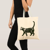 Tote Bag Squelette de chat (Devant (produit))
