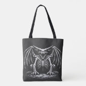 Tote Bag Squelette de dragon — par BurnsInHell (Dos)