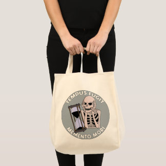 Tote Bag Squelette de Tempus Fugit Memento Mori Sablier