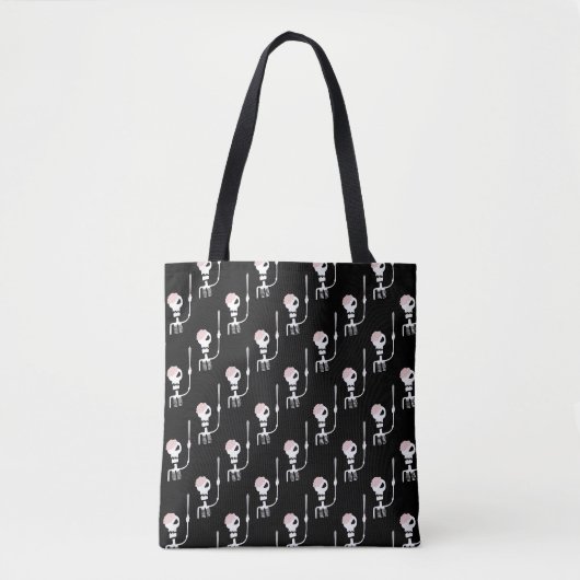 Tote Bag squelette d'Halloween avec une épée (Devant)