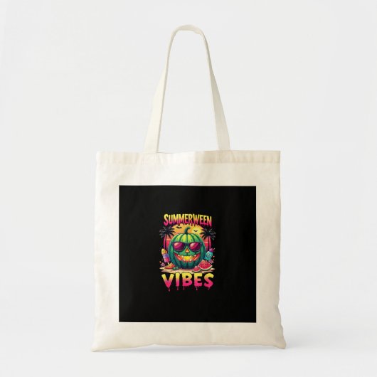 Tote Bag Squelette Été Été Vibes Watermelon Jack-O (Devant)