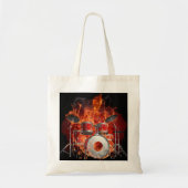 Tote Bag Squelette flamboyant sur des tambours Fourre-tout (Devant)
