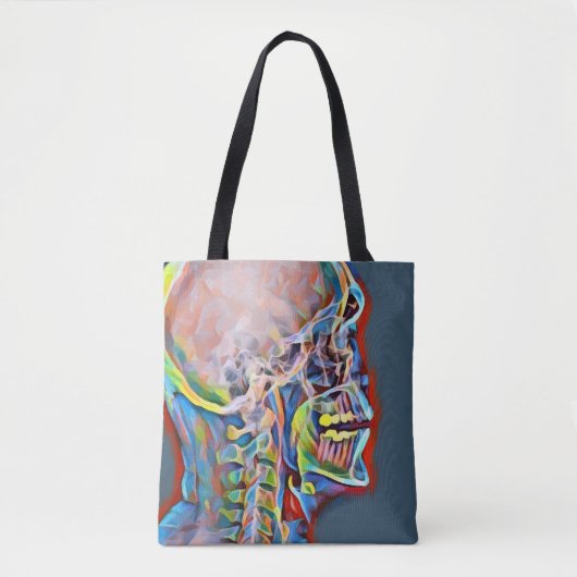 Tote Bag Squelette humain Crâne Anatomie Abstraite Art orig (Devant)