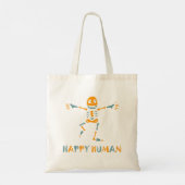 Tote Bag Squelette humain heureux (Dos)