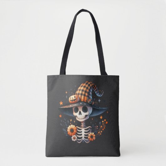 Tote Bag squelette jour halloween (Devant)