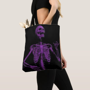 Tote Bag squelette pourpre de guitare aérienne
