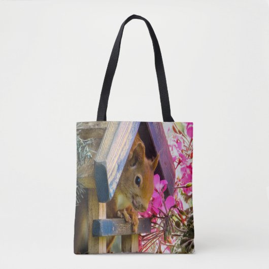 Tote Bag Squirl in A Birdhouse (Devant)