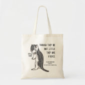 Tote Bag Squrrel moulu féroce avec la citation (Devant)