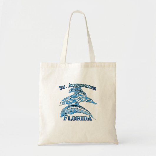 Tote Bag St. Augustine Floride Vacation Dauphins tribaux (Devant)