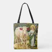 Tote Bag St. Brigid & The White Cow (Imbolc) (Dos)