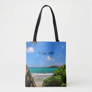 Tote Bag St Croix, scène de plage d'île de Vierge des USA