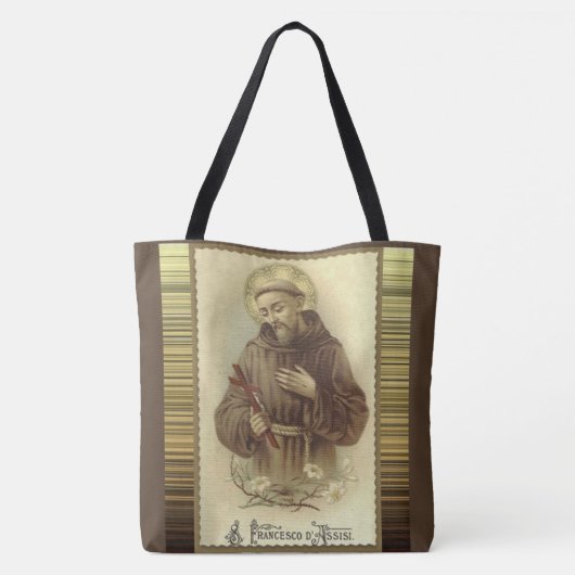 Tote Bag St Francis du saint patron d'Assisi des animaux (Dos)