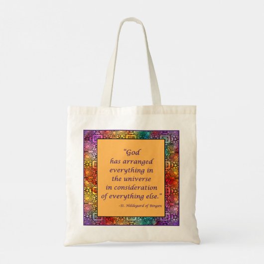 Tote Bag St. Hildegard de Bingen Citation Fourre-tout (Dos)
