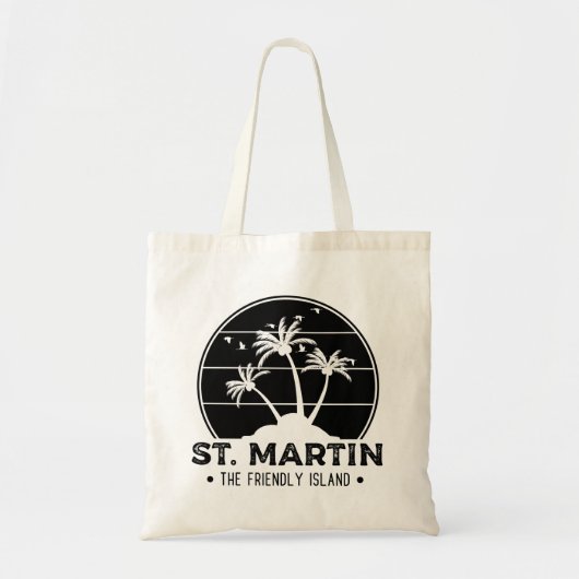 Tote Bag St Martin L'île conviviale Sint Martin (Devant)