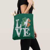 Tote Bag St Patrick Love Chance Irlande Trèfle Vert (De près)