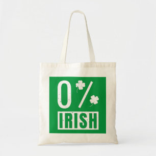 Tote Bag St Patrick's Day 0% Irish Four Leaf Clover