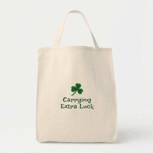 Tote Bag St. Patrick's Day, Drôle Texte Portant De La Chanc (Devant)