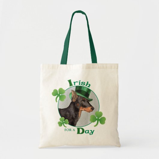 Tote Bag St. Patrick's Day Toy Manchester Terrier (Devant)