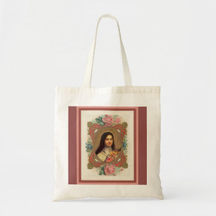 Tote Bag St Therese le petit crucifix de roses de fleur