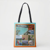 Tote Bag St. Thomas - Collage photo Pittoresque (Devant)