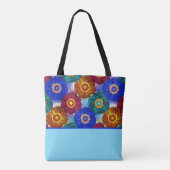 Tote Bag Stained Glass Abstract Red Green Blue Orange (Dos)
