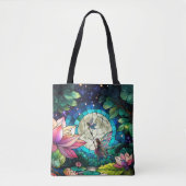 Tote Bag Stained Glass Little Fairy With Dragonfly (Devant)