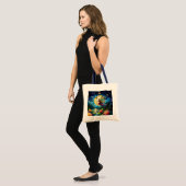 Tote Bag Stained Glass Moonlight Flight Fairy  (Devant (modèle))