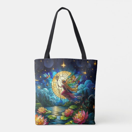Tote Bag Stained Glass Moonlight Flight Fairy  (Dos)