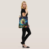 Tote Bag Stained Glass Moonlight Flight Fairy  (Sur le modèle)