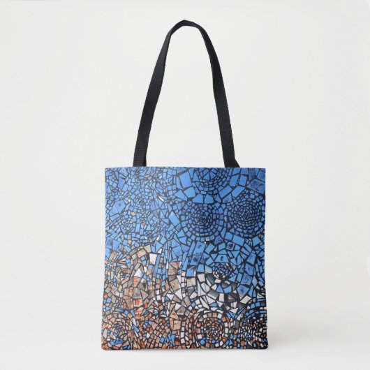 Tote Bag Stainverre look mosaïque abstrait (Devant)