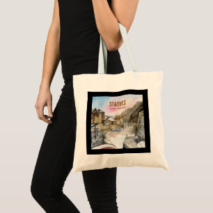 Tote Bag Staithes, North Yorkshire, Angleterre Aquarelle