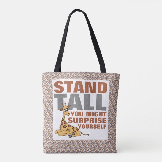 Tote Bag Stand Tall, Giraffe (Dos)