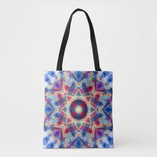 Tote Bag Star de Noël Jolly Bleu amusant violet brillant ro (Devant)