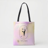 Tote Bag Star rose dégradé Yoga professeur studio professeu (Devant)
