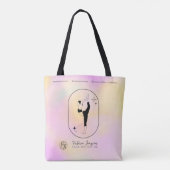 Tote Bag Star rose dégradé Yoga professeur studio professeu (Dos)