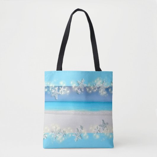 Tote Bag Starfish paradis bleu eaux tropicales nuptiale (Devant)