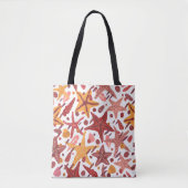 Tote Bag Starfish Shells : Motif scandinave (Devant)